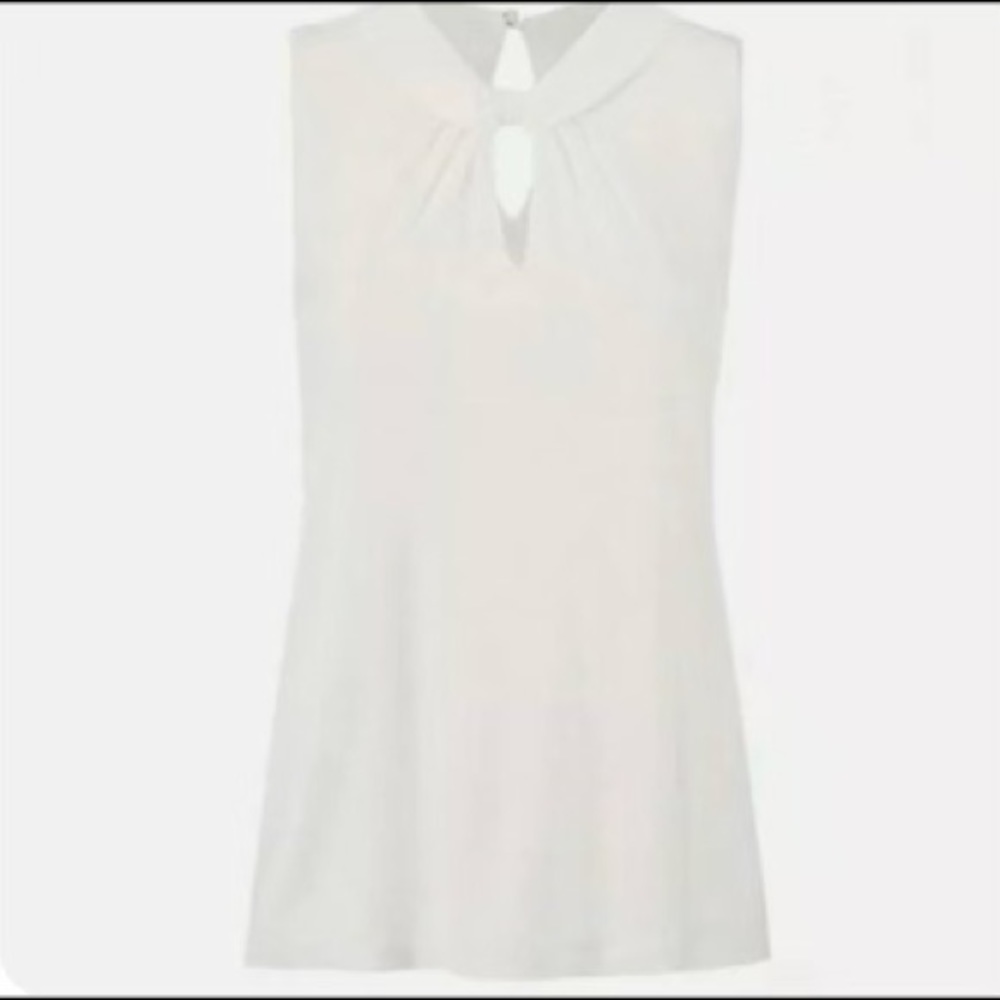 Cabi white sleeveless shirt